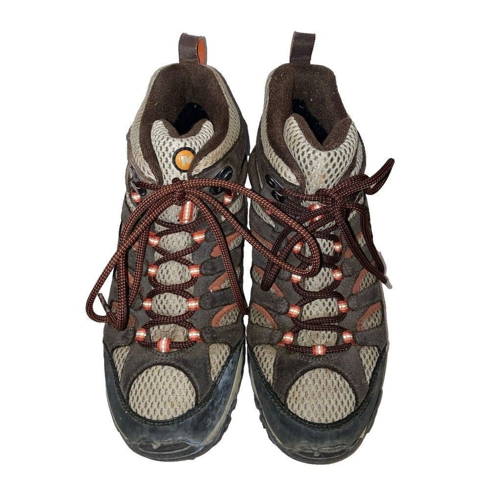 Merrell Moab Bungee Cord Women’s J88790 Brown Ankle Hiking Boots Size 8.5 trail